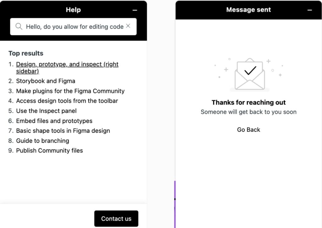 figma chatbot response