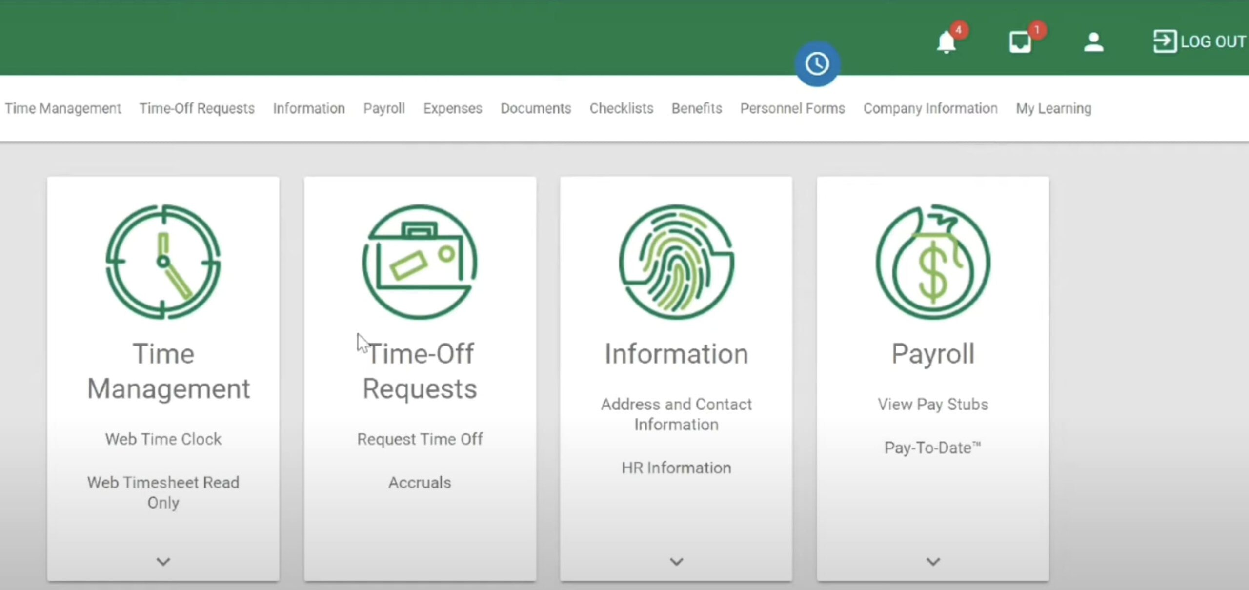 Paycom payroll Emplyee Dash