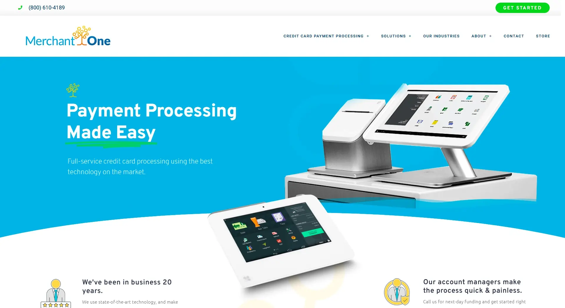 MerchantOne Homepage