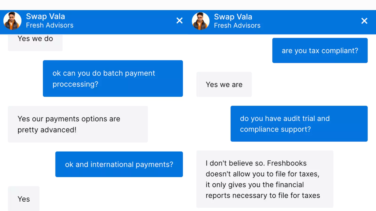 FreshBooks Accounts Payable chatbot support