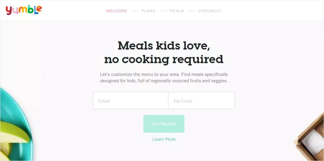 Yumble’s opt-in form is clear, clever, loveable and most importantly, valuable.