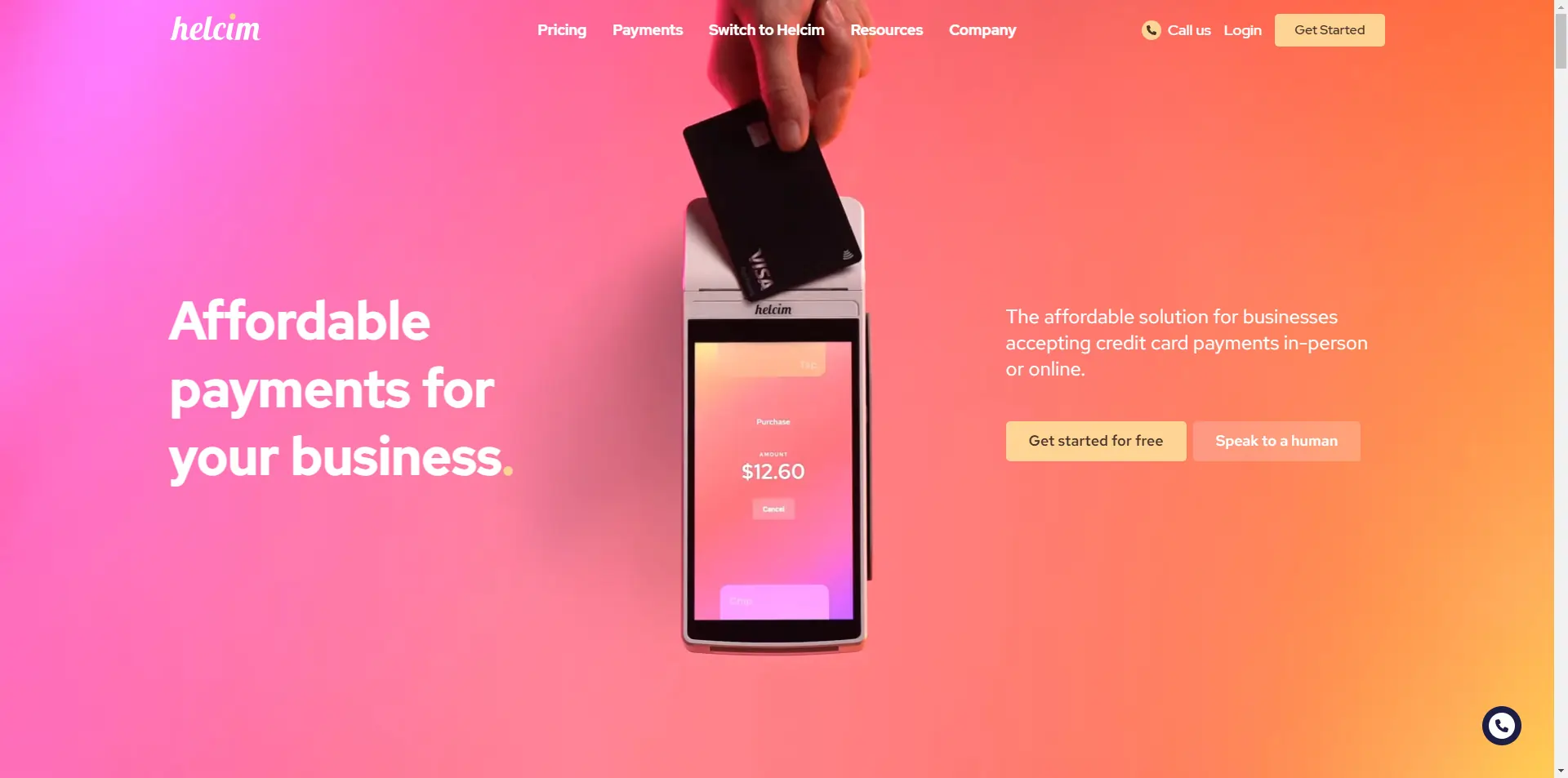 Helcim Homepage 