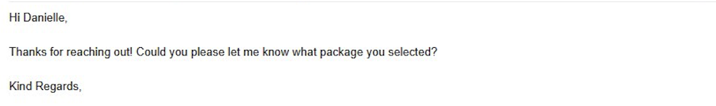 HELCIM POS email support screenshot