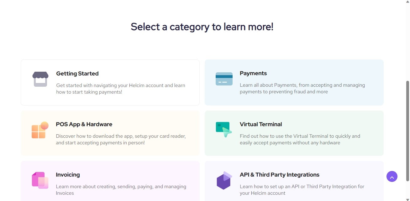 Helcim - learning products videos