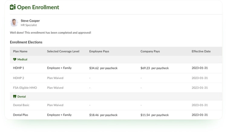Bamboo HR benefits administration