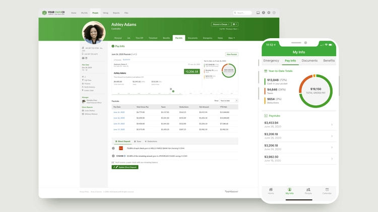 BambooHR payroll on app