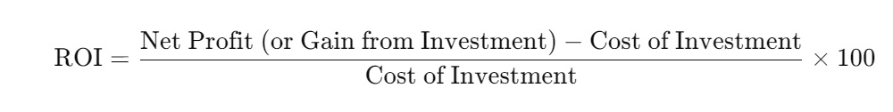 Basic ROI Formula
