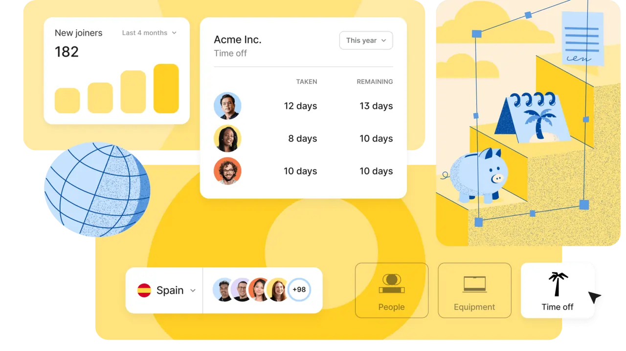 Deel HR software dashboard