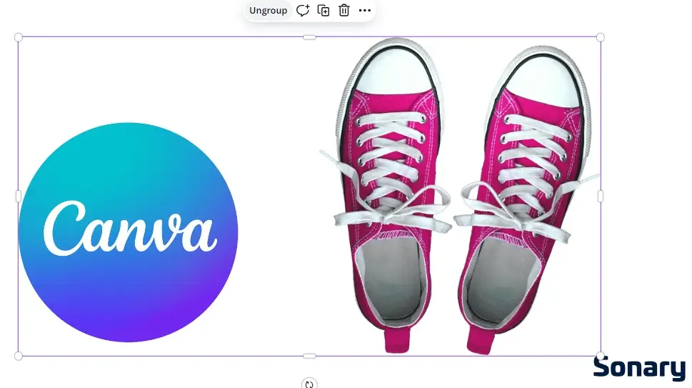 Ungroup Elements, Objects, or Items in Canva