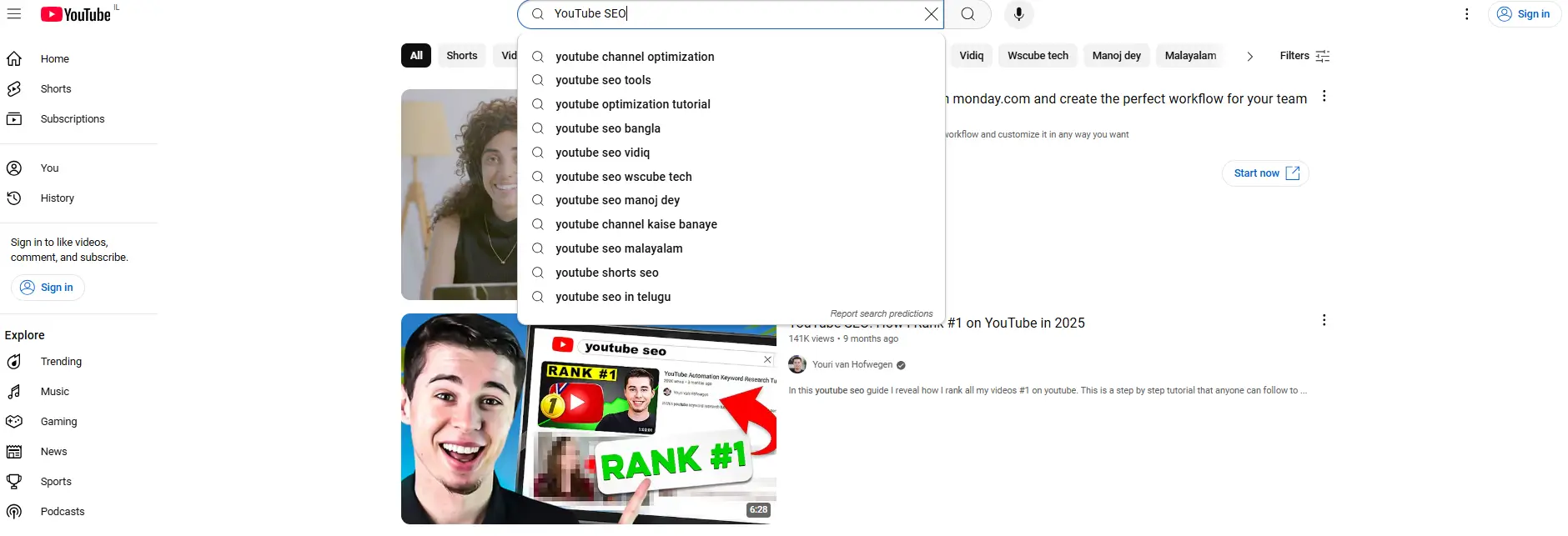 YouTube Video SEO