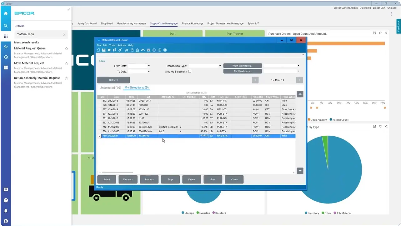 Epicor eagle Real-Time Inventory Data