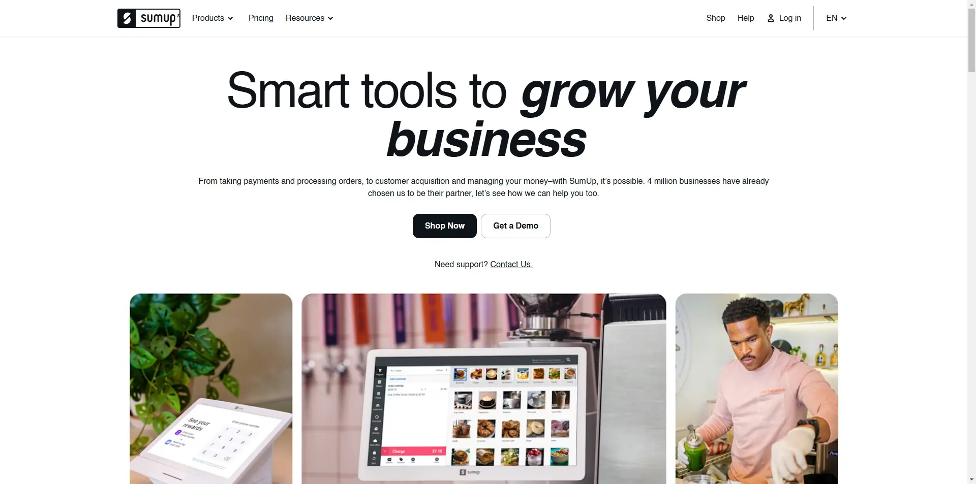 SumUp Homepage