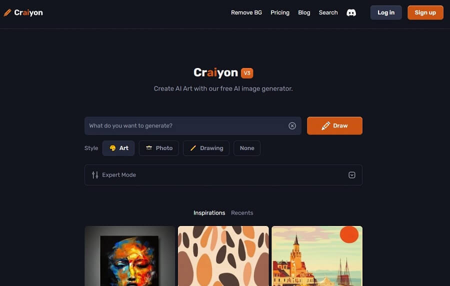 Craiyon AI for images