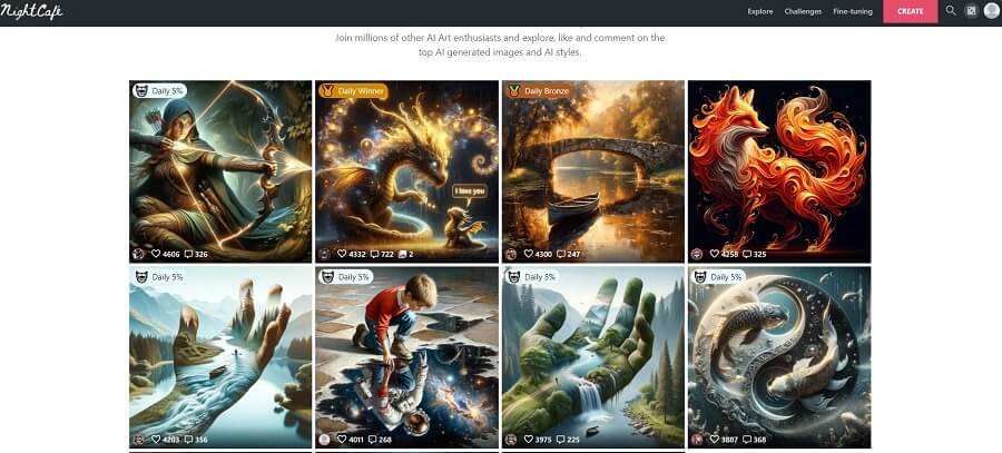 Nightcafe AI Generator Software
