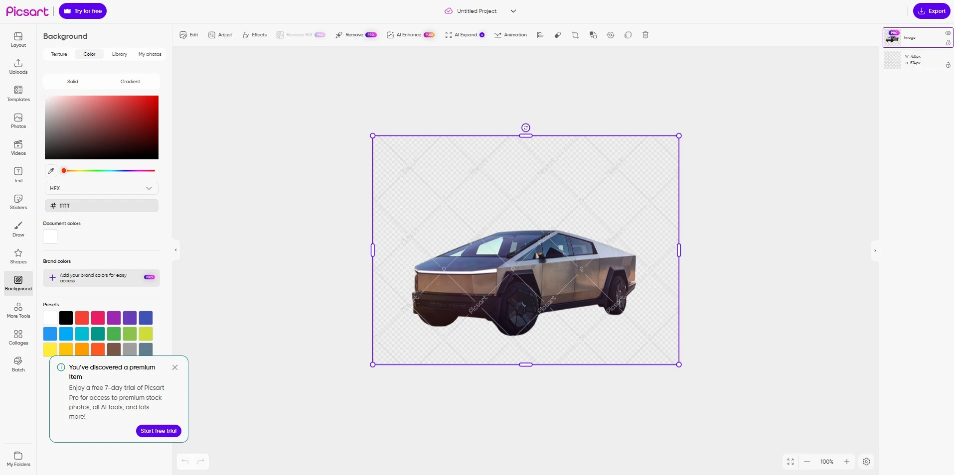 Picsart Background Remover