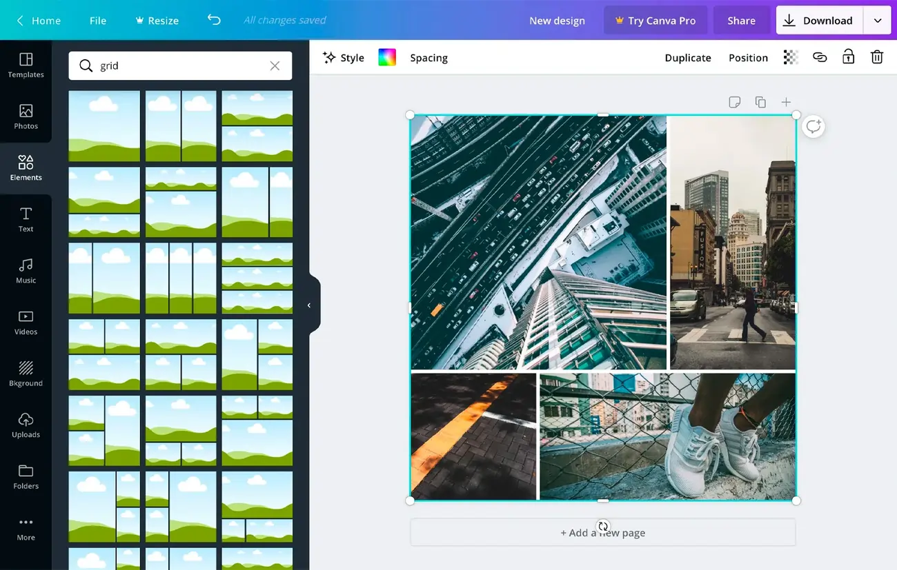 Canva Design and Photo Grids 
