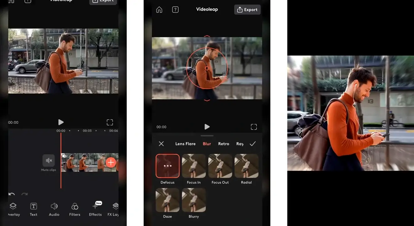 Videoleap Blur videos 