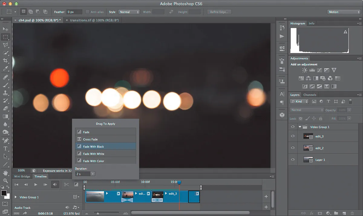 Adobe photoshop video Video Effects