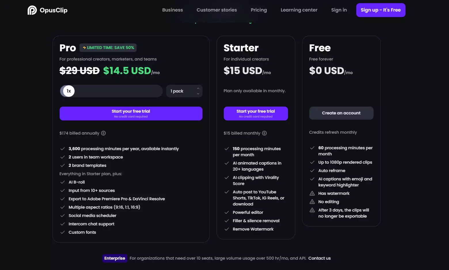 pricing