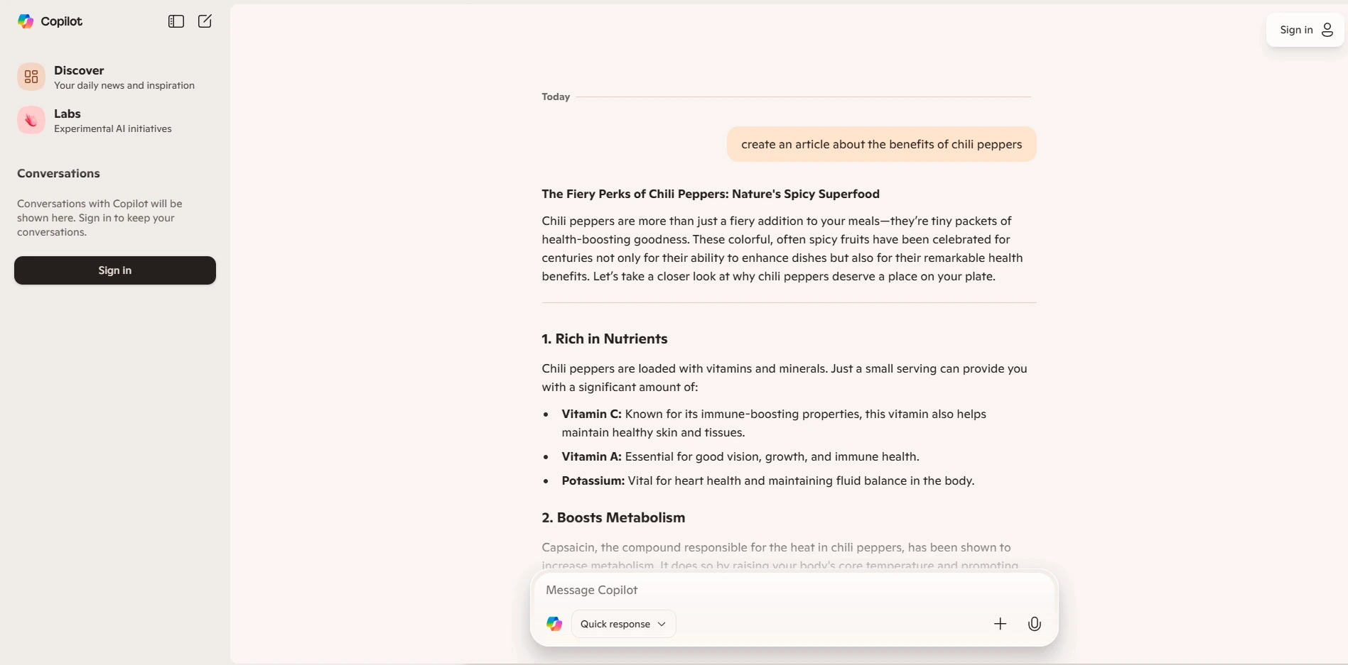 Copilot AI Content Writing
