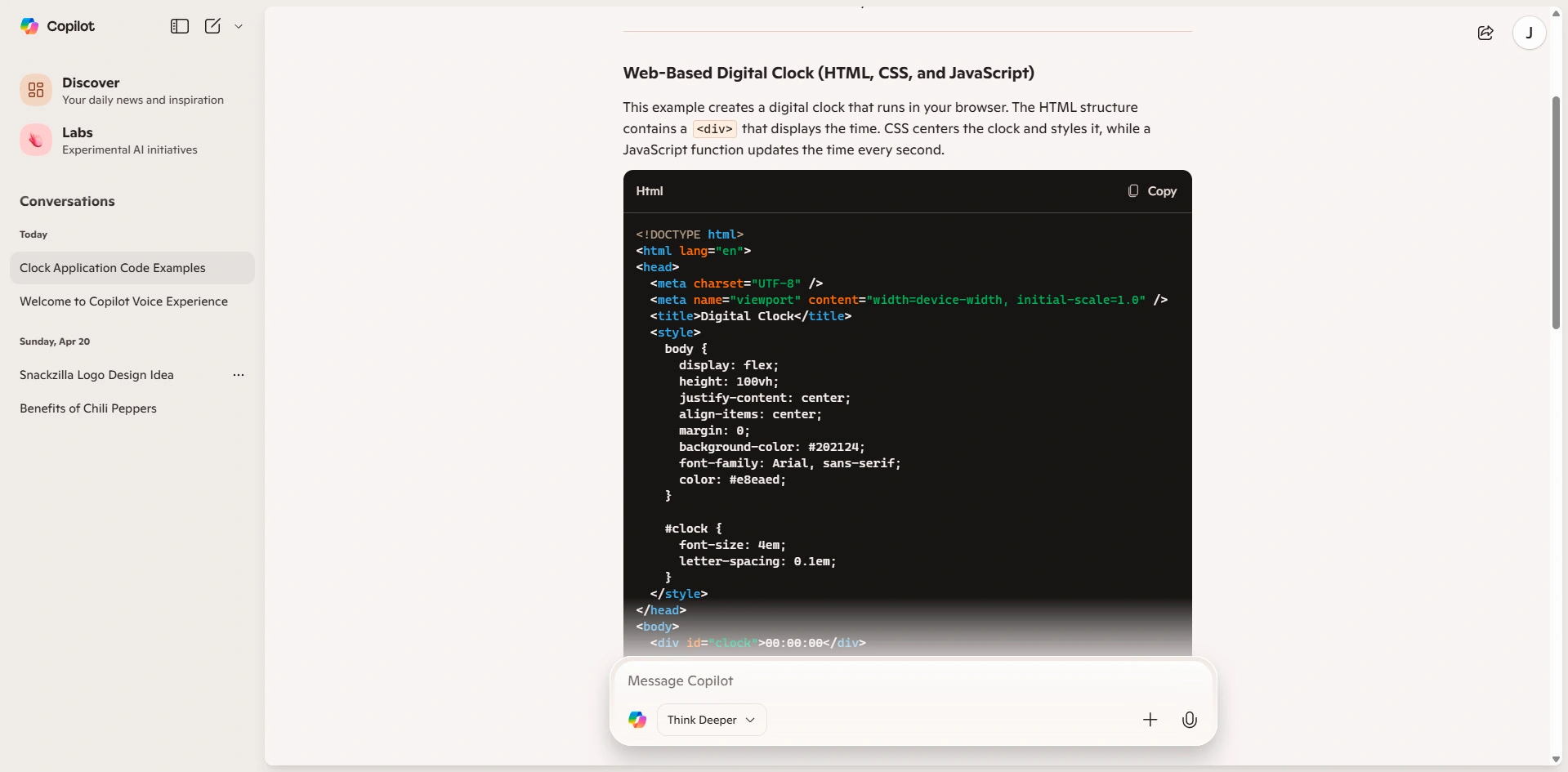Copilot AI Code Generation