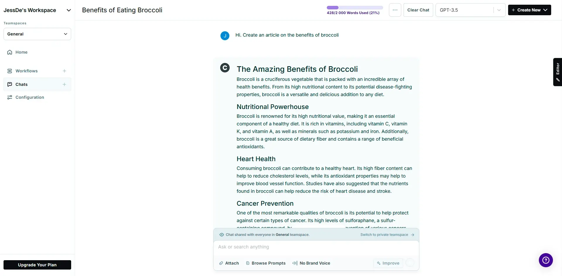 Copy.ai AI Content Writing Features 