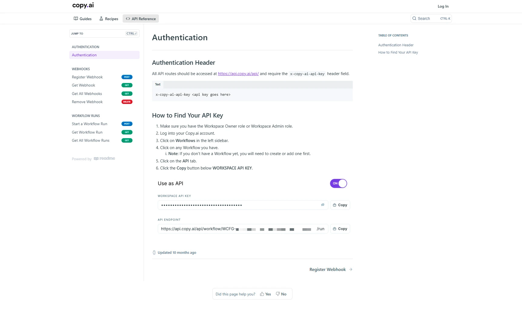 Copy.ai API Access