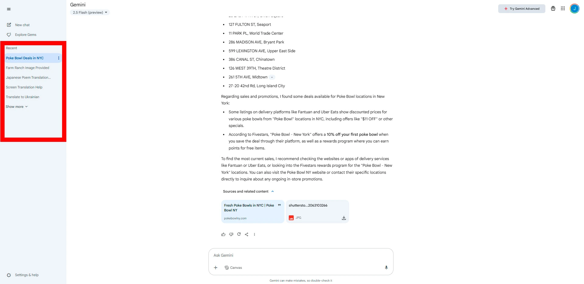 Gemini chatbot Wide Context Window