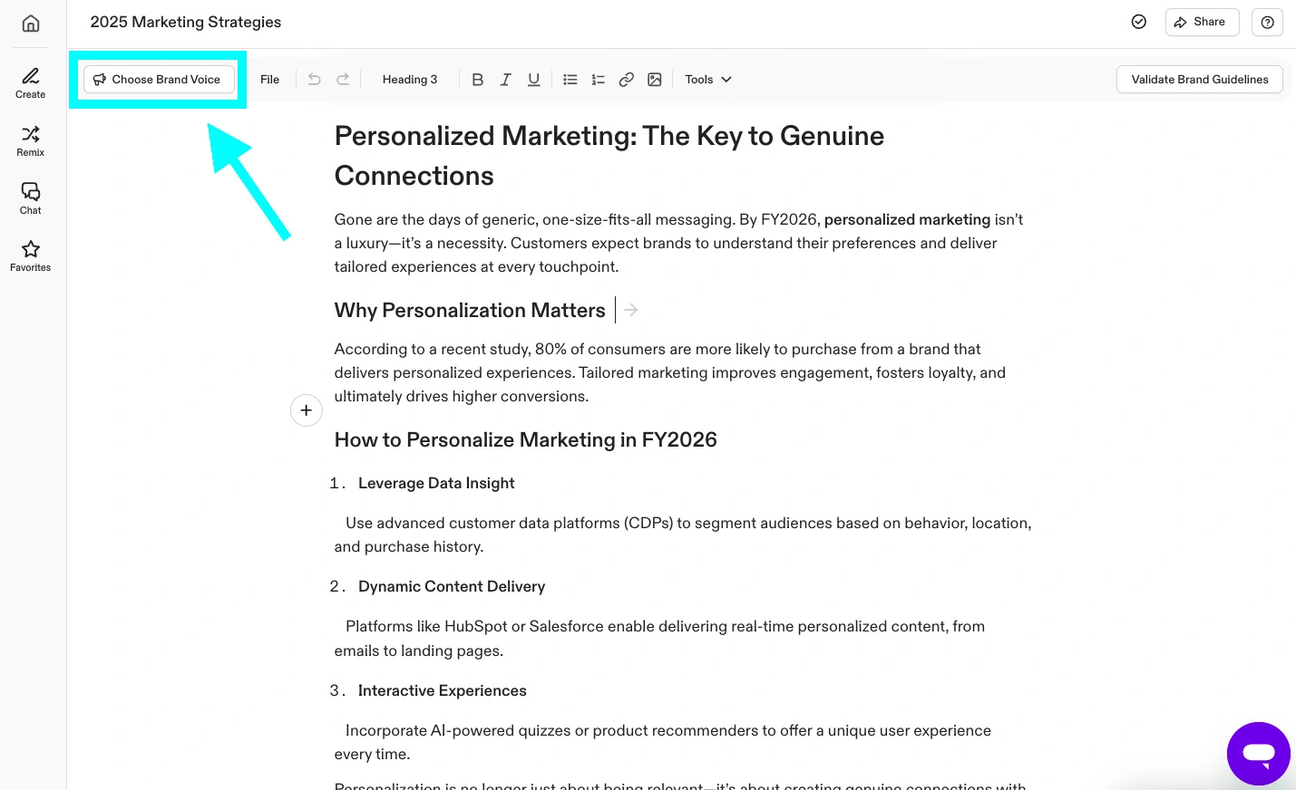 Jasper Content Personalization & Voice-Tone Alignment
