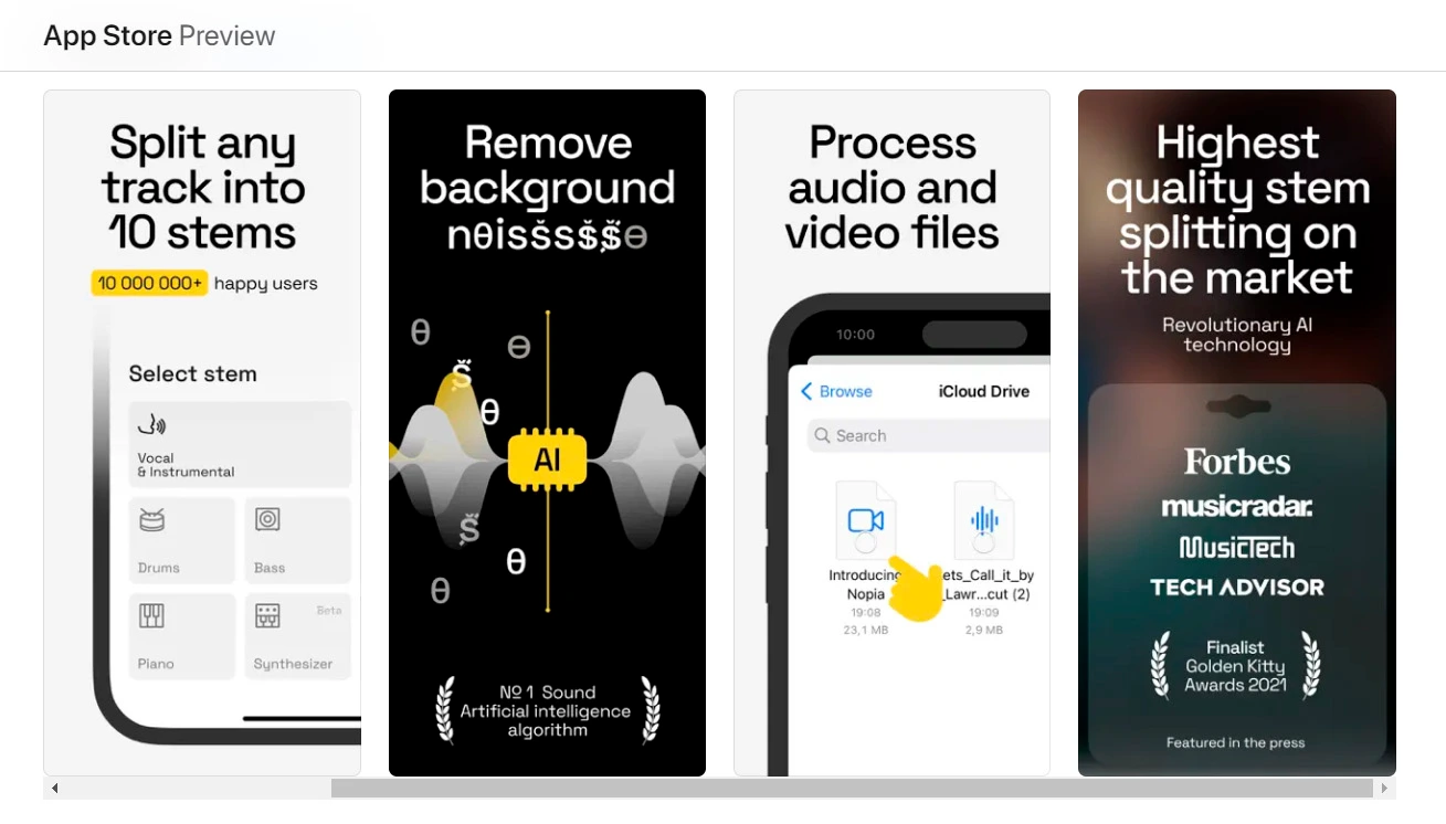 Lalal.AI Mobile app 