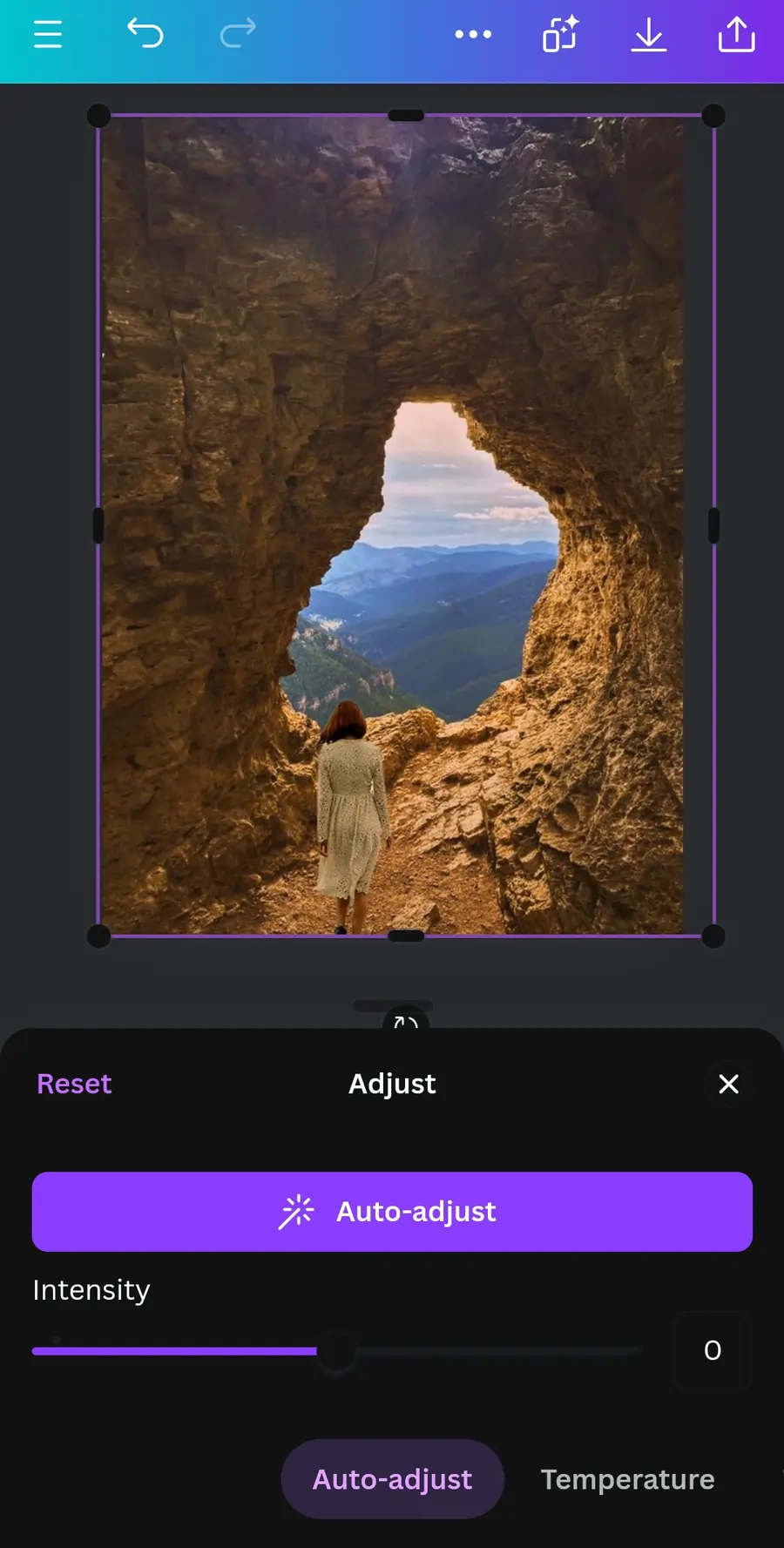 Canva Android Auto-adjust