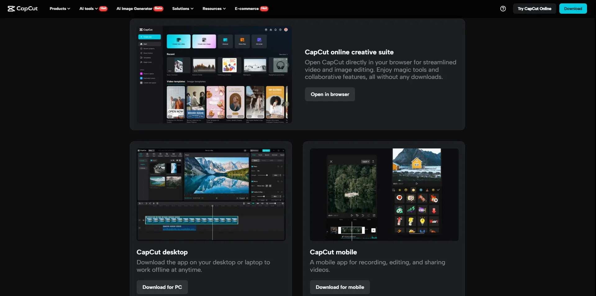 CapCut all devices