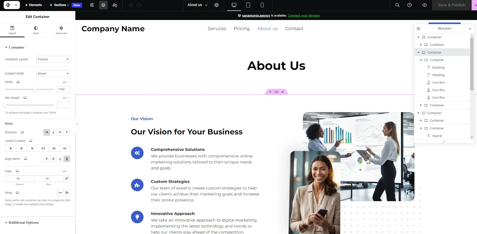 editor interface