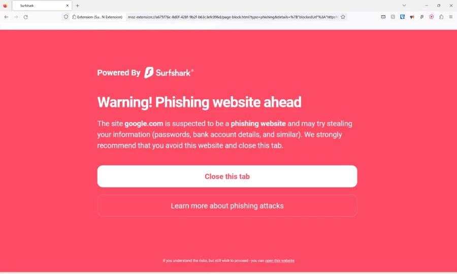 Phising Warning