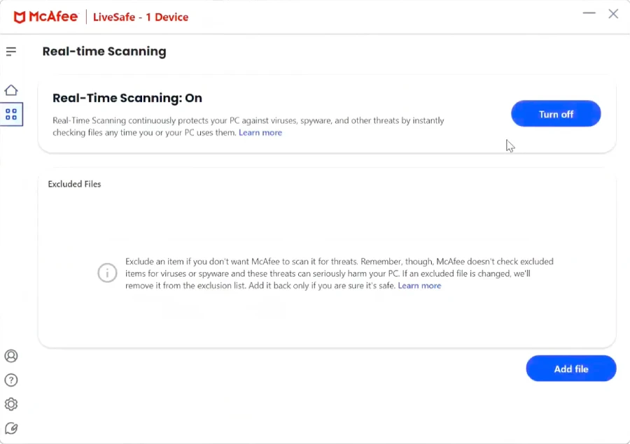 Real-time scanning
