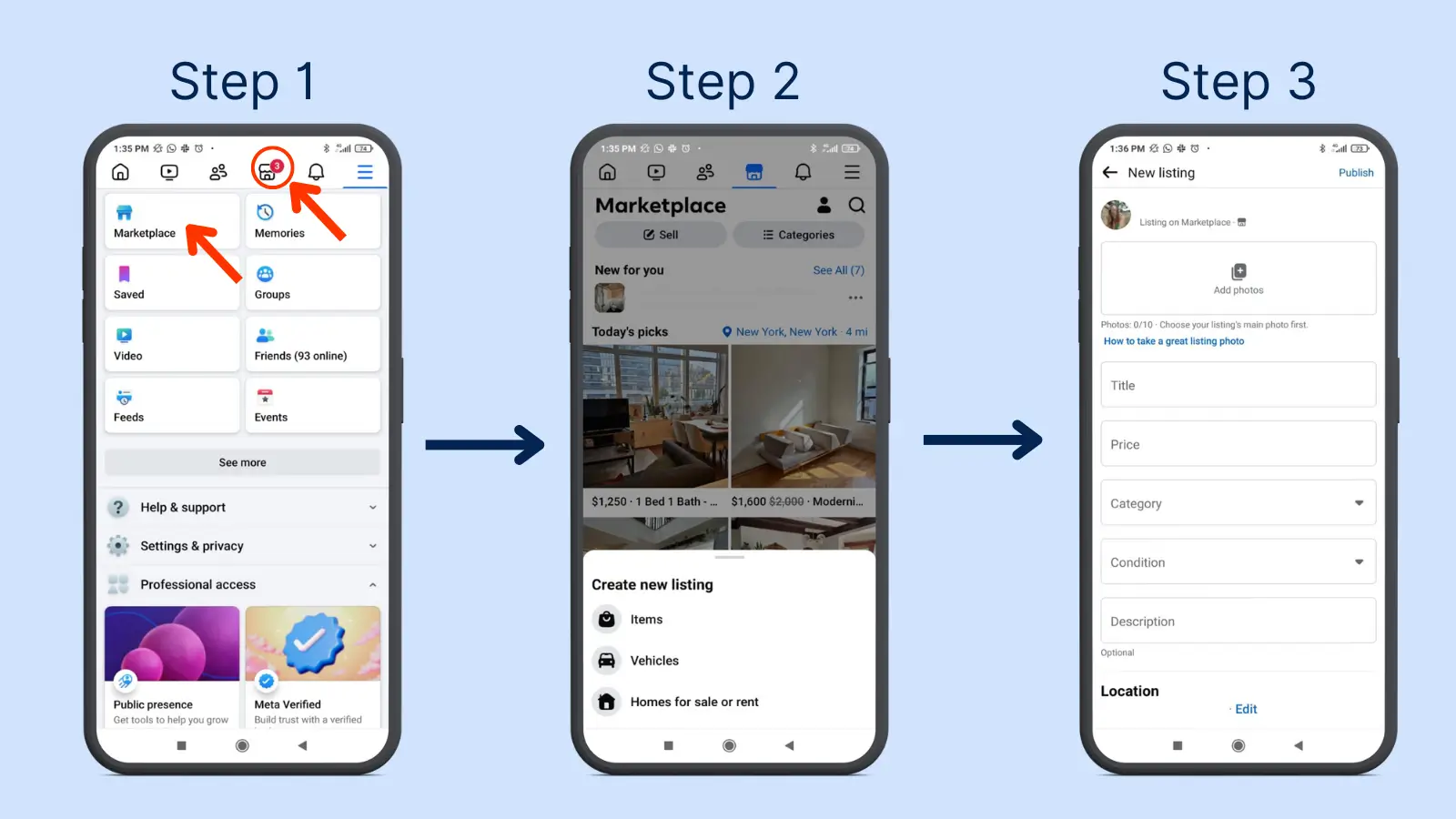 Facebook marketplace setup