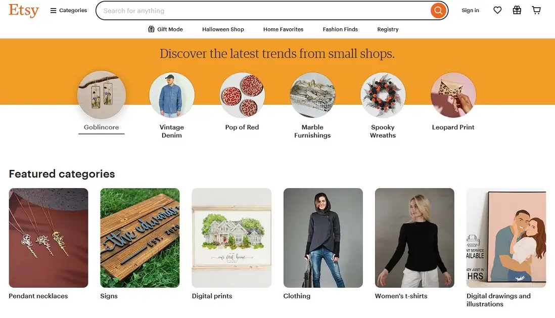 Etsy – Best Platform for Handmade and Vintage Goods