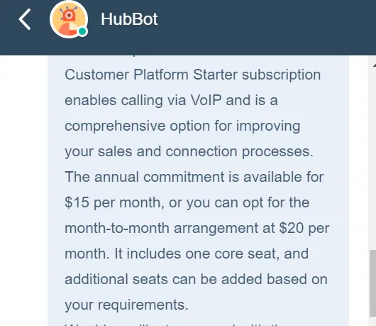 chat bot hubspot