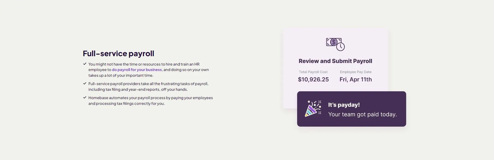 Homebase Full-Service Payroll