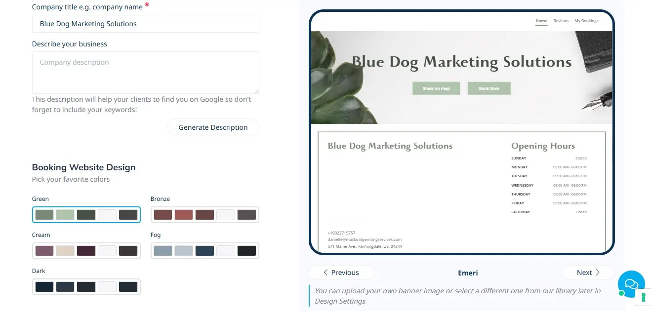 Simplybook setup4 - customization