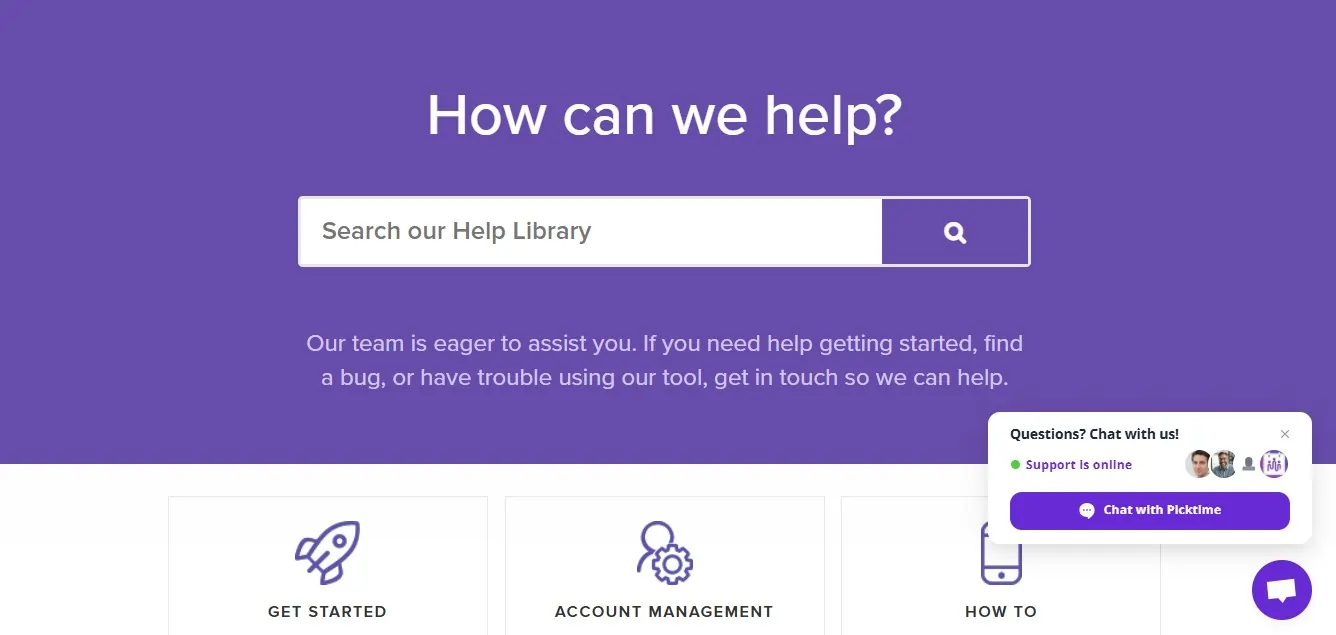 Picktime - support library
