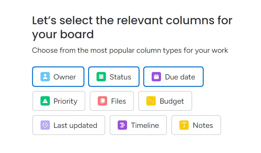 Monday.com board