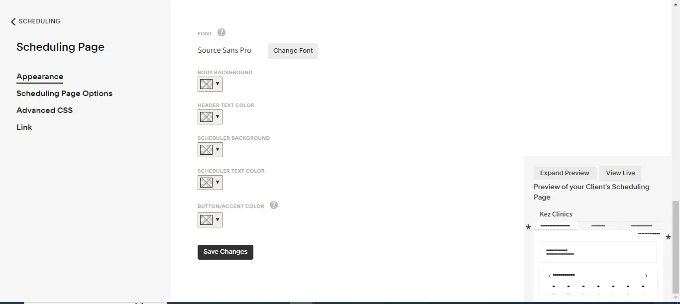acuity customizable scheduling pages