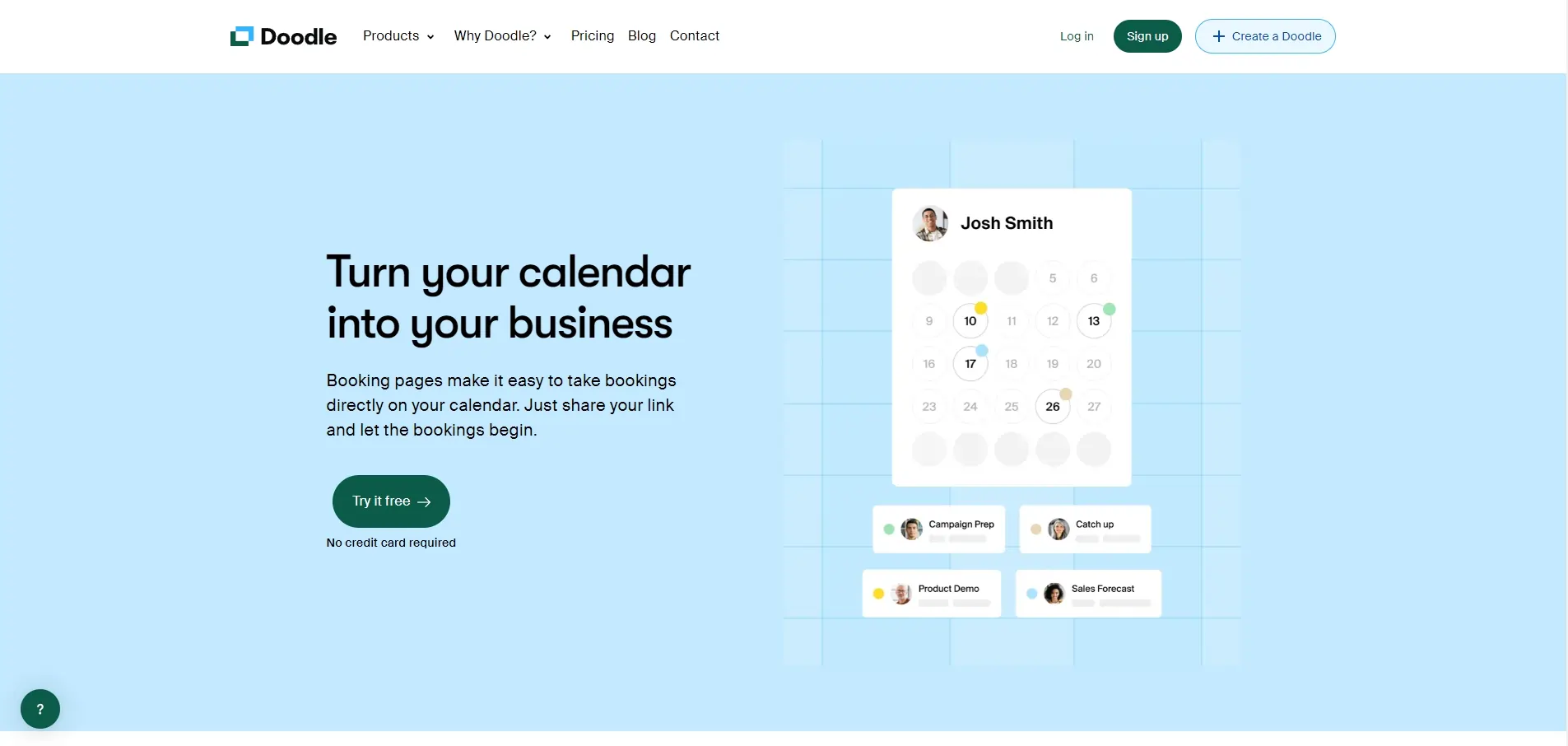 Doodle Booking Pages