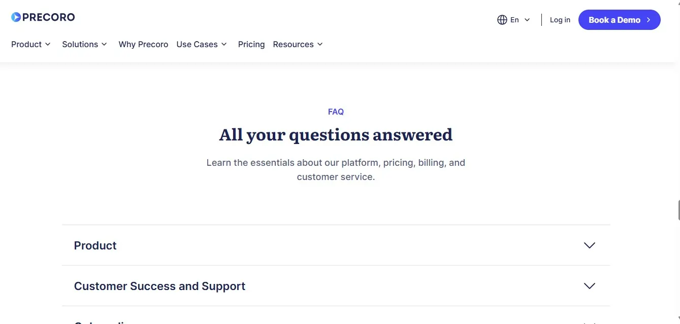 Precoro - FAQs