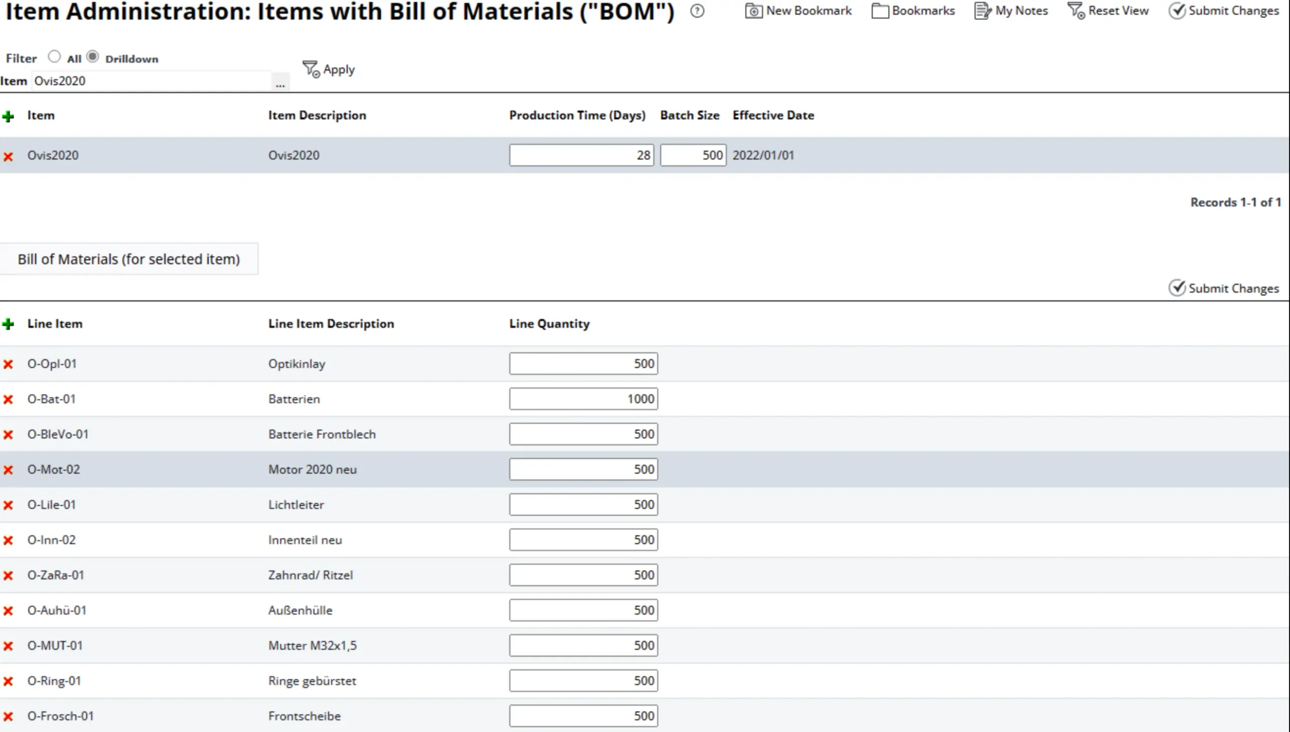 Megaventory Production Planning