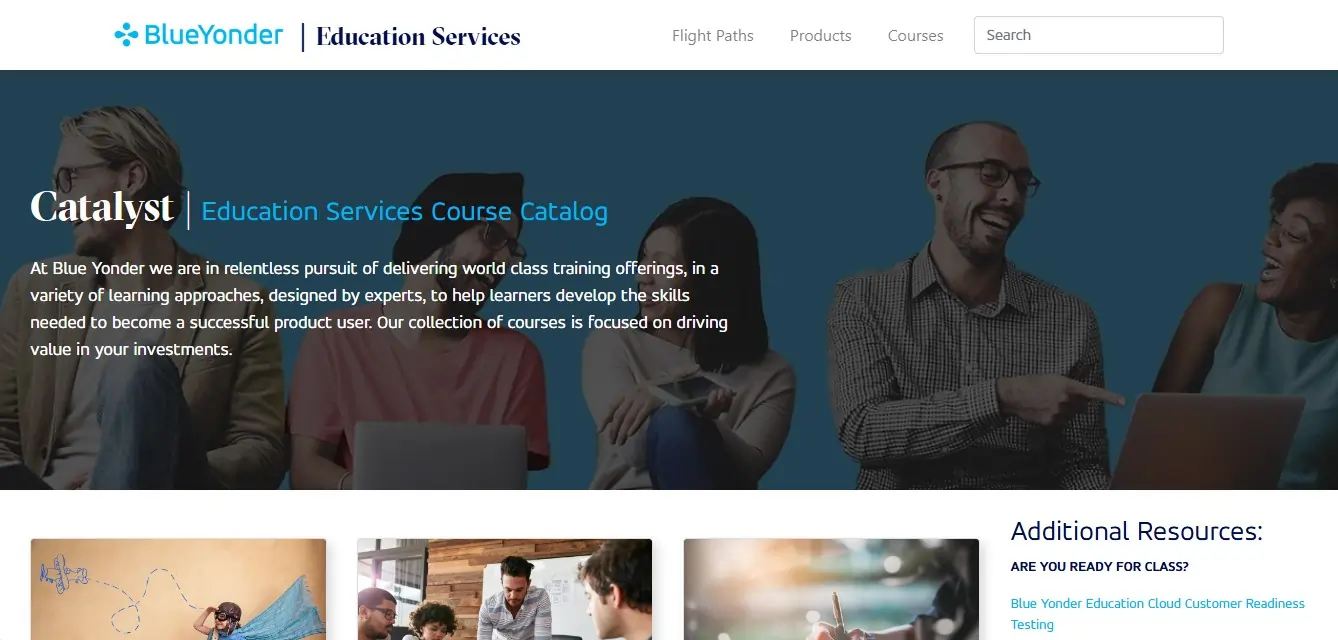 Blue Yonder - course catalogue