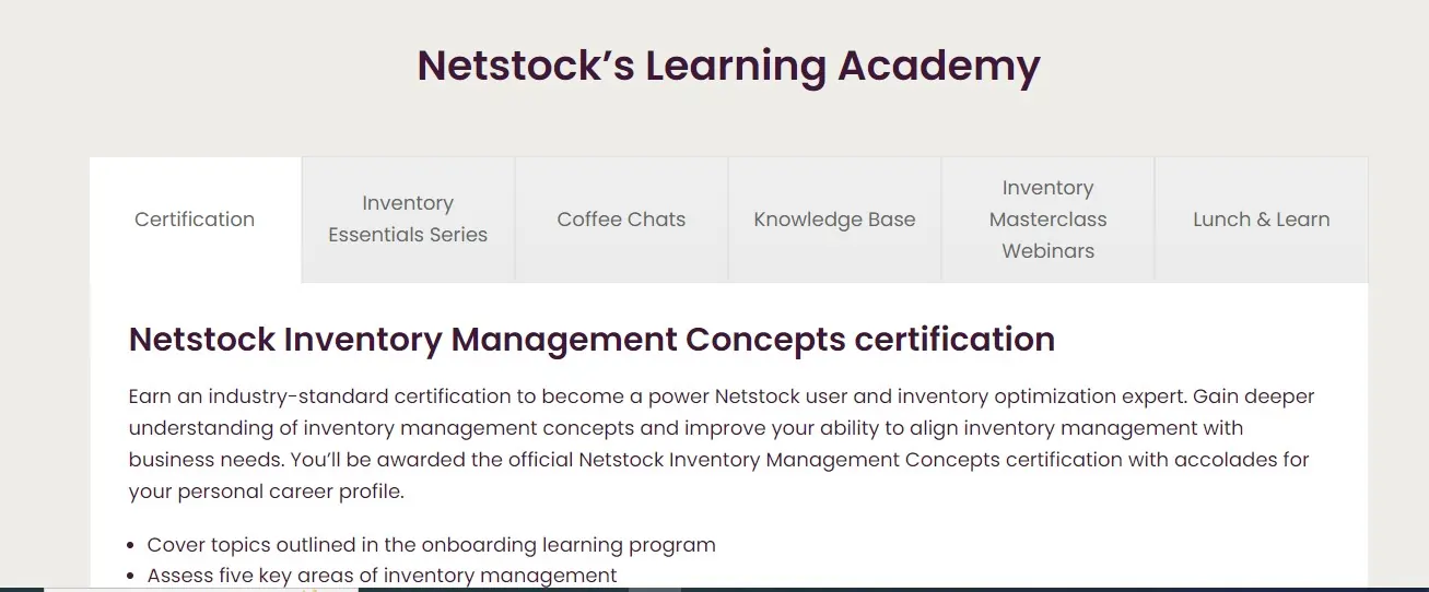 netstock support 