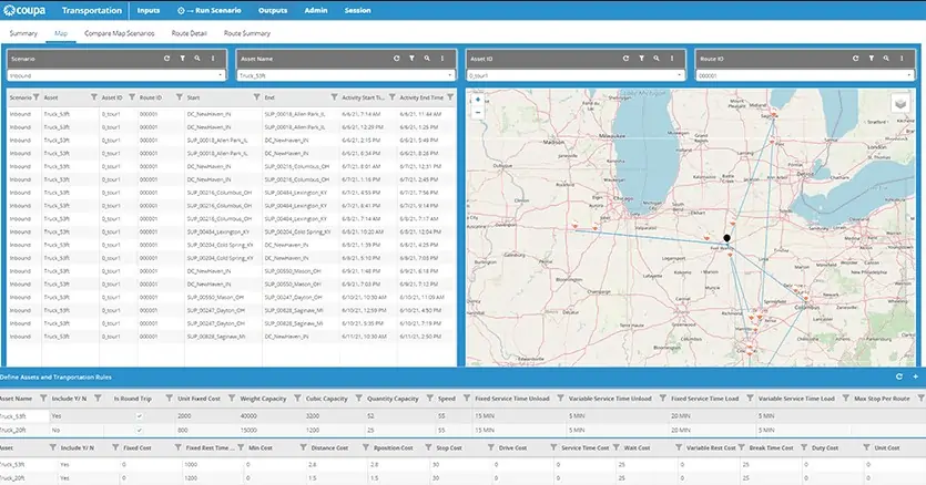 Coupa user interface 