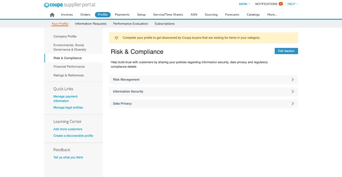 coupa risk and compliance